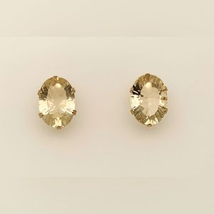 14kt yellow gold Lemon Quartz Stud Earrings
